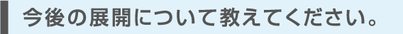 今後の事業展開